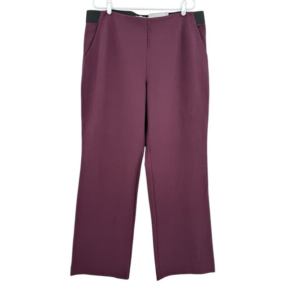 Liz Claiborne Women's Audra Wine Straight Leg Pull-on Stretch Pants Size XXL NWT - Picture 1 of 11